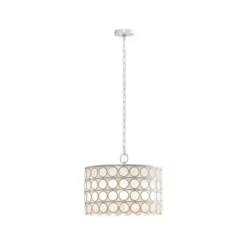 Abbot 4-Light Drum-Shaped Chandelier White - Hampton Hill