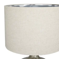 Linen Table Lamp With Faux Mercury Glass Finish Silver - Olivia & May 13 Linen Table Lamp With Faux Mercury Glass Finish Silver - Olivia & May -Home Decoration Store GUEST 2e357394 3227 4111 a36c 4078637b9f94
