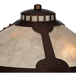 Franklin Iron Works Samuel Industrial Desk Lamp 20" High Rubbed Bronze With USB Charging Port Natural Mica Shade For Bedroom Living Room Bedside Desk -Home Decoration Store GUEST 3035622f 975d 4411 8c0c 29549cbe9c1d