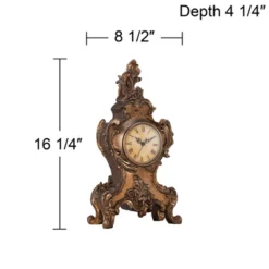 Kensington Hill Taryn Vintage Style 16 1/4" High Table Clock -Home Decoration Store GUEST 32018dbb e65d 46ed 8eae 0d7566beaf63