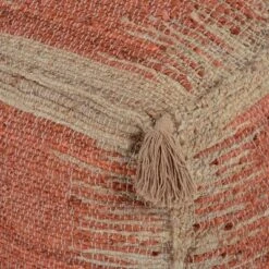 Jafar Square Handwoven Jute Pouf Rust And Khaki - Steve Silver Co. -Home Decoration Store GUEST 32259fe0 cb3a 464b b0b2 76d91124eca6