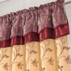 Pia Embroidered Panel With Double Valance - RT Designers Collection