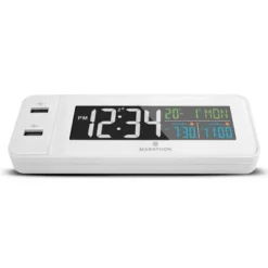 Marathon Hotel Collection LED Colour Display Fast Dual USB Charging Alarm Clock -Home Decoration Store GUEST 342c3da5 6d88 4f1c b0cc 311bac8b164d