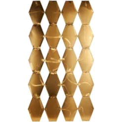 Metal Wall Mirror With Diamond And Hexagon Shaped Mirrors Gold - The Novogratz -Home Decoration Store GUEST 35285565 a13d 416b a6e5 959e7b913ac8