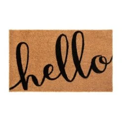 Flash Furniture Harbold 18" X 30" Indoor/Outdoor Coir Doormat With Hello Message And Non-Slip Backing -Home Decoration Store GUEST 37283c46 c28f 43d4 ad37 b1b5e3049559