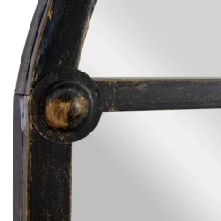 Metal Window Pane Inspired Wall Mirror With Arched Tops And Studs Black - Olivia & May -Home Decoration Store GUEST 3760ead8 83e0 4d0f a4ef abb338f4fcca