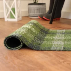 2'x3' ColorStar Sketch Plaid Door Mat Green - Bungalow Flooring -Home Decoration Store GUEST 39752c99 4b1b 4690 a1ea 18e8ef97020d