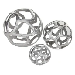 Set Of 3 Decorative Aluminum Balls - Olivia & May -Home Decoration Store GUEST 3ac77294 713e 431e 97cd 42b4c436edc1