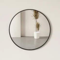 37" Hubba Round Wall Mirror Black - Umbra -Home Decoration Store GUEST 3b266279 46ce 47f9 a08b 5fc1d236ee54