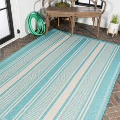 Haynes Modern Double Stripe Indoor/Outdoor Area Rug - JONATHAN Y -Home Decoration Store GUEST 3bf05b6c 17c3 4701 a10d a0d84655e5b2