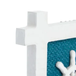 Okuna Outpost 4 Pack Coastal Decor For Home, Hanging Nautical Wall Decorations For Beach Theme Bathroom, 5.9 X 5.9 In, White, Blue -Home Decoration Store GUEST 3daaf2fa ad91 4b4e 8245 52f82ed43785