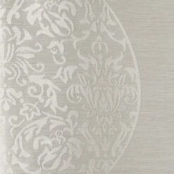 Exclusive Home Akola Medallion Linen Jacquard Grommet Top Curtain Panel Pair, 54"x84", Dove Grey