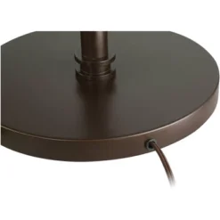 Possini Euro Design Industrial Floor Lamp Adjustable Arm 62.5" Tall Oiled Bronze Metal Light Brown Linen Drum Shade For Living Room Reading -Home Decoration Store GUEST 3e750c18 9193 4330 bf37 40277d0edaa0