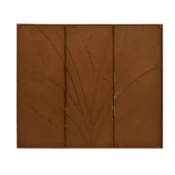 Metal Leaf Handmade Palm Wall Decor With White Backing Blue - Olivia & May