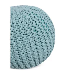 BirdRock Home Round Pouf Foot Stool Ottoman - Sage Green