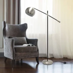 Swivel Floor Lamp With Inner Dome Shade Brushed Nickel - Lalia Home -Home Decoration Store GUEST 3fff240e 64af 458d b248 4b008b9b9987