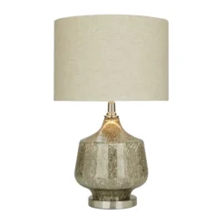 Linen Table Lamp With Faux Mercury Glass Finish Silver - Olivia & May 16 Linen Table Lamp With Faux Mercury Glass Finish Silver - Olivia & May -Home Decoration Store GUEST 4030e0e6 1c70 4c2a bd17 85060c34d199