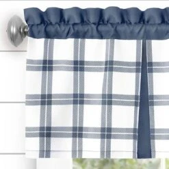 Kate Aurora Windowpane Plaid Country Farmhouse Kitchen Curtain Tier & Valance -Home Decoration Store GUEST 4158380d 7f77 471b 98e2 432c2e59d53a