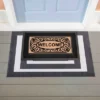 Evergreen Black And White Frame Layering Mat Indoor Outdoor 2'2"x3'6" Black -Home Decoration Store GUEST 43ae4e31 22ff 4cfa a73c 3184313b8a8e