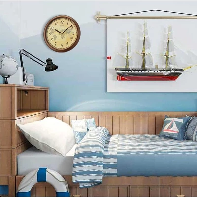 Seiko 12" World Globe Wall Clock, Metallic Brown 3 Seiko 12" World Globe Wall Clock, Metallic Brown