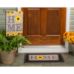 Evergreen Sunflower Home Sassafras Indoor Outdoor Switch Doormat 1'10"x10" Multicolored -Home Decoration Store GUEST 4789f212 4d52 4d0f a8a9 a5e19dd5d441