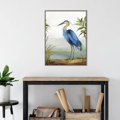22" X 30" Blue Heron By Aimee Wilson Framed Canvas Wall Art Gray Wash - Amanti Art 6 22" X 30" Blue Heron By Aimee Wilson Framed Canvas Wall Art Gray Wash - Amanti Art - Image 4