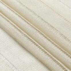 Kate Aurora 2 Piece Metallic Shimmer Chic Striped Flax Styled Sheer Grommet Top Curtains -Home Decoration Store GUEST 49b8a858 5d98 49f1 932c 02905e270049