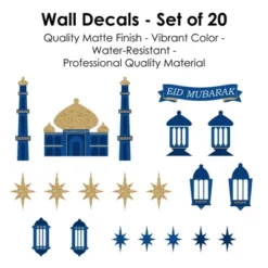 Big Dot Of Happiness Ramadan - Peel And Stick Eid Mubarak Vinyl Wall Art Stickers - Wall Decals - Set Of 20 -Home Decoration Store GUEST 4a5af8af a2eb 4b2f bce6 65411309dd4c