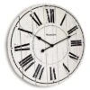 18" Plank Wood Wall Clock White - Westclox -Home Decoration Store GUEST 4e62e516 b7f1 415b 9a15 1f13c1577f73
