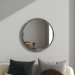 Contemporary Metal Wall Mirror Silver - Olivia & May -Home Decoration Store GUEST 4eb1011d 3b2c 4d1a 8b47 808e3c876144