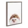 18" X 24" Sylvie Hedgehog Framed Canvas Wall Art By Amy Peterson Gray - Kate And Laurel -Home Decoration Store GUEST 50198abe dfbc 49f5 af4e ba02ceccfede