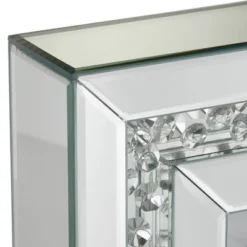 Studio 55D Remington Crystal And Mirror 10 1/4" Square Table Clock