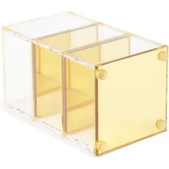 Okuna Outpost 3 Tier Clear Acrylic Stacking Desk Organizer With Gold Bottom (3 X 3 X 5.3 In) -Home Decoration Store GUEST 50b2270e db4f 40ca a135 8f744f8994db