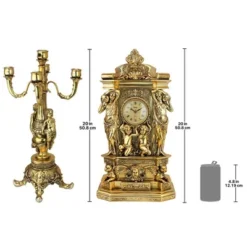 Design Toscano Chateau Chambord Clock And Candelabra Ensemble -Home Decoration Store GUEST 53300038 6398 4014 bc46 89be596a17ef
