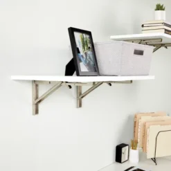 Built Industrial 2 Pack Folding L Wall Shelf Bracket, 10 Inch Collapsible Hardware With Locking Hinge For Garage Shelves, Holds 120lbs -Home Decoration Store GUEST 555ad0b8 e83d 42c4 af02 5dfe3c43b4ec