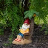 Northlight 12.25" Tropical Gnome With Palm Tree Outdoor Garden Statue -Home Decoration Store GUEST 572410cb 63fa 452f 857b c660cfa96e82