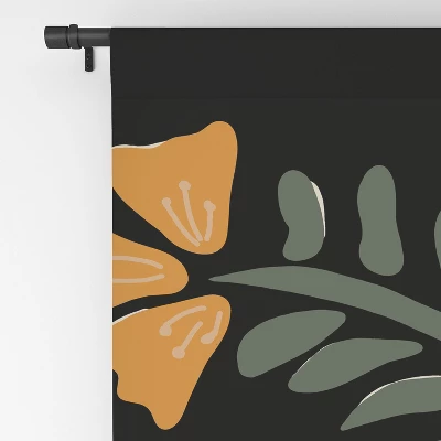 Miho TROPICAL Floral Night 84" X 50" Single Panel Blackout Window Curtain - Deny Designs 5 Miho TROPICAL Floral Night 84" X 50" Single Panel Blackout Window Curtain - Deny Designs - Image 3