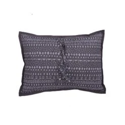 Bacati - Owls Grey/Beige Neutral Cotton Throw Pillow