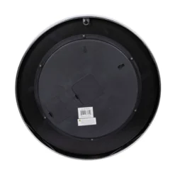 16" X 16" Round Metal Wall Clock With Functioning Gear Center Black/White - Olivia & May -Home Decoration Store GUEST 5cb72844 60d6 4a8c a049 cf2c6f5efd86