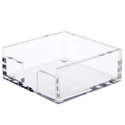 Juvale Clear Acrylic Sticky Note Holder For Desk Organization, Storage, Office Supplies Organizer, Notepad Dispenser For Dorm Room Accessories, 4x4 In -Home Decoration Store GUEST 5d4801ff 6a1e 419e ad18 bd9fb38f2e43