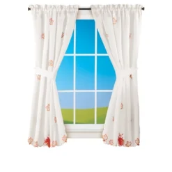 Collections Etc Multicolored Maple Leaf Embroidered Window Curtains -Home Decoration Store GUEST 5d99a5e8 ac62 4ff5 a096 c5803ab62308