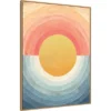 32" X 42" Retro Vibes Abstract Sun By Danhui Nai Framed Canvas Wall Art Print - Amanti Art -Home Decoration Store GUEST 5ee2126d 4aec 4907 85bd 08326d9948c7