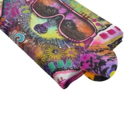 Dawhud Direct 50" X 60" Colorful Dean Russo Raccoon Fleece Throw Blanket For Women, Men And Kids -Home Decoration Store GUEST 60e08980 4c78 4b98 8344 8fb6d5b0d51f