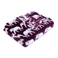 50"x60" Printed Velvetloft Elephant Parade Throw Blanket Purple - Berkshire Blanket & Home Co. -Home Decoration Store GUEST 61101046 348a 4196 a191 01a40dff9f5b