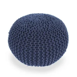 Moro Handcrafted Modern Cotton Pouf - Christopher Knight Home -Home Decoration Store GUEST 61268024 0eae 43ca 8ccd 20653138e229