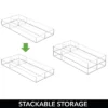MDesign Plastic Stackable Office Divided Storage Drawer Organizer Tray - Clear