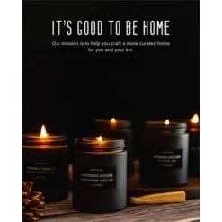 Craft & Kin Wood Wick, All-Natural Soy Aromatherapy Candle In Matte Black Glass Jar -Home Decoration Store GUEST 64680a01 6859 48e7 be38 a24778cf2719