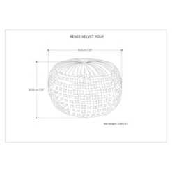 Vanessa Round Pouf - Wyndenhall -Home Decoration Store GUEST 68d679cd a67e 4d95 92b1 98b331a77f8f