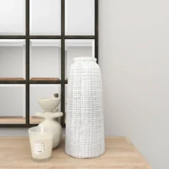 17" X 7.5" Terracotta Vase White - Olivia & May -Home Decoration Store GUEST 69dd5dad 27d6 4c33 b8f8 cd89cf1864de