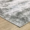 Micah Washable Marbled Abstract Indoor Area Rug Gray/Blue - Captiv8e Designs